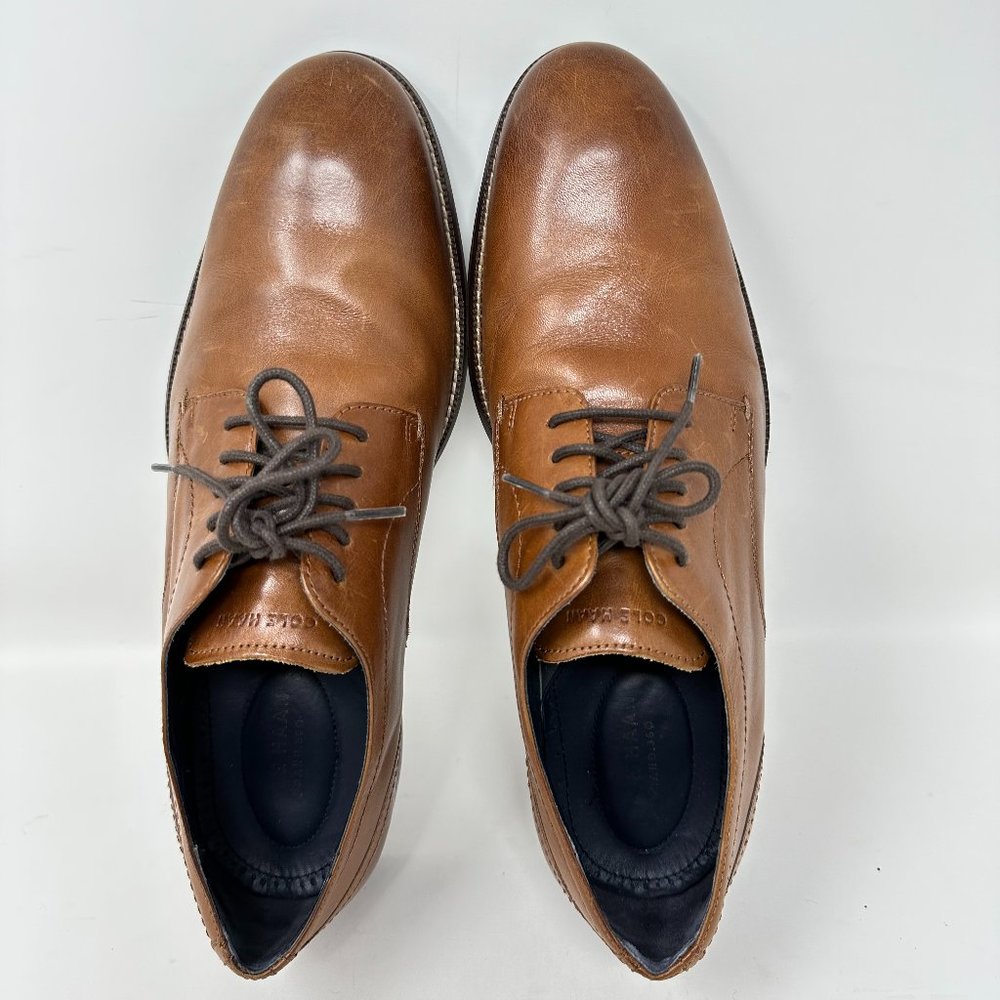 Cole Haan Oxford Grand 360 Johnson Derby Brown Leather Shoes Mens 9.5M - Picture 7 of 14